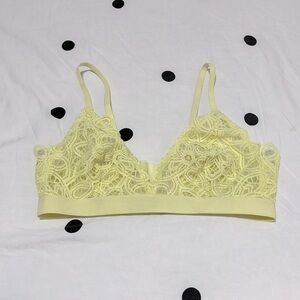 ThirdLove Yellow Boho Lace Unlined Triangle Bralette